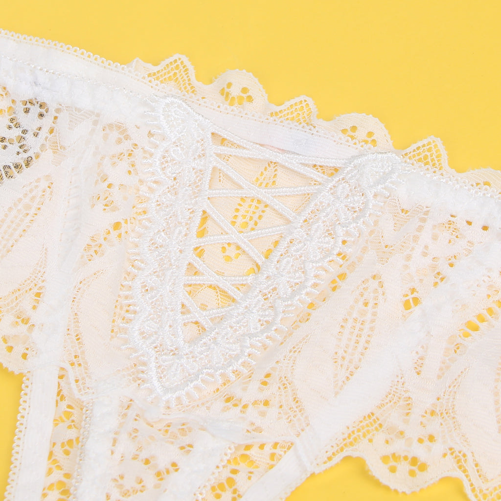 Velour & Co Women's Lace Knickers White - Women's Underwear