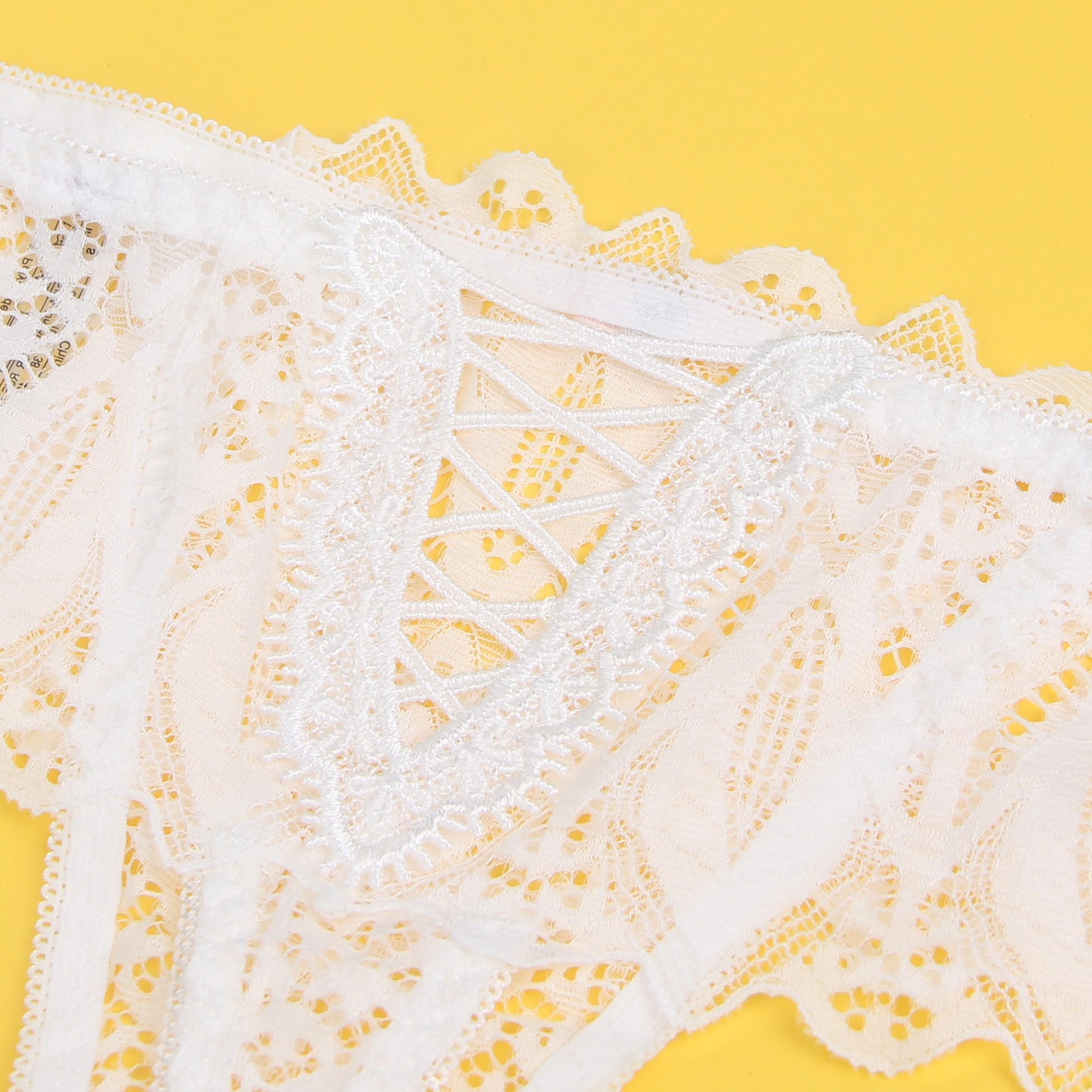 Velour & Co Women's Lace Knickers White - Women's Underwear