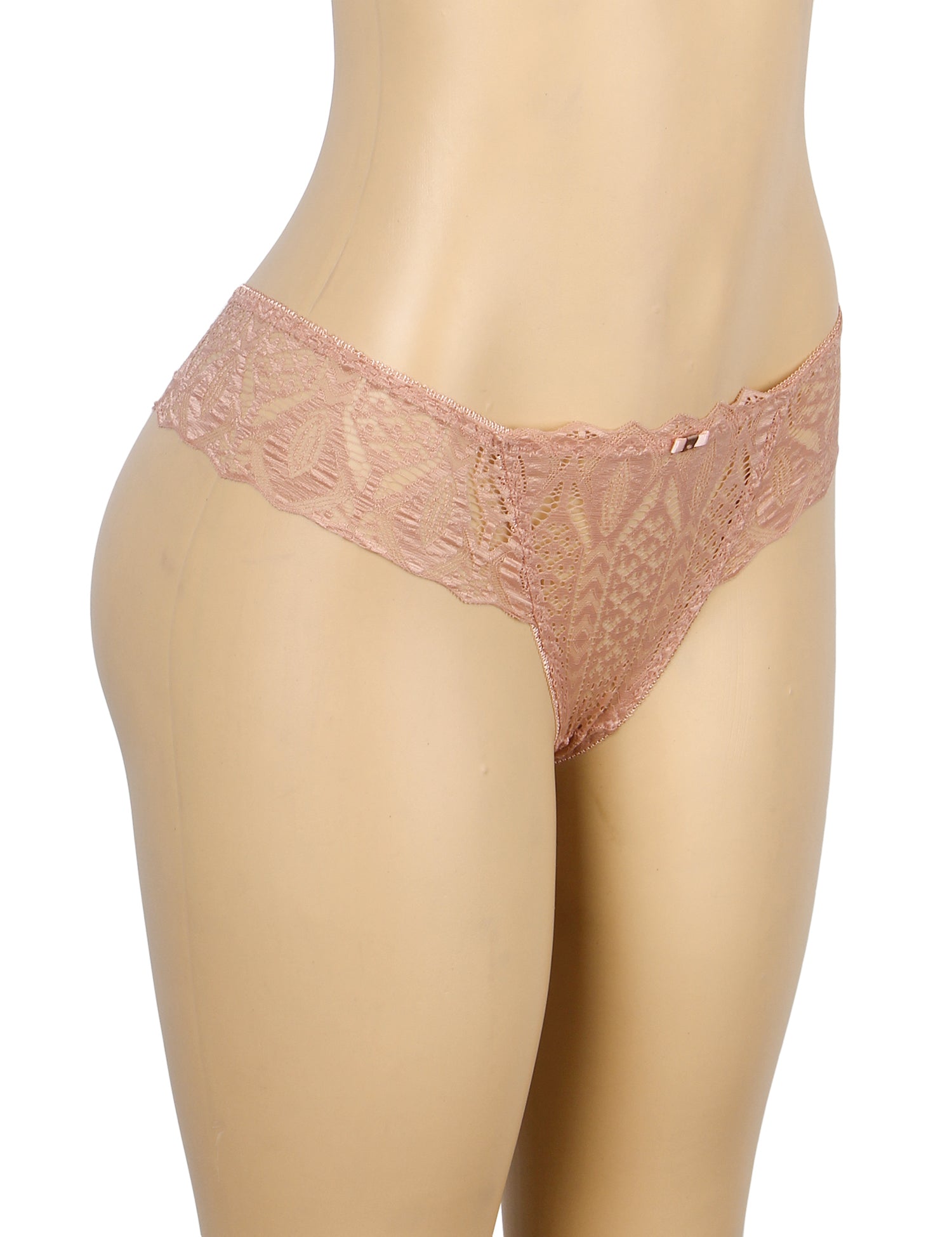 Velour & Co Women's Lace Knickers Pink - Women's Underwear