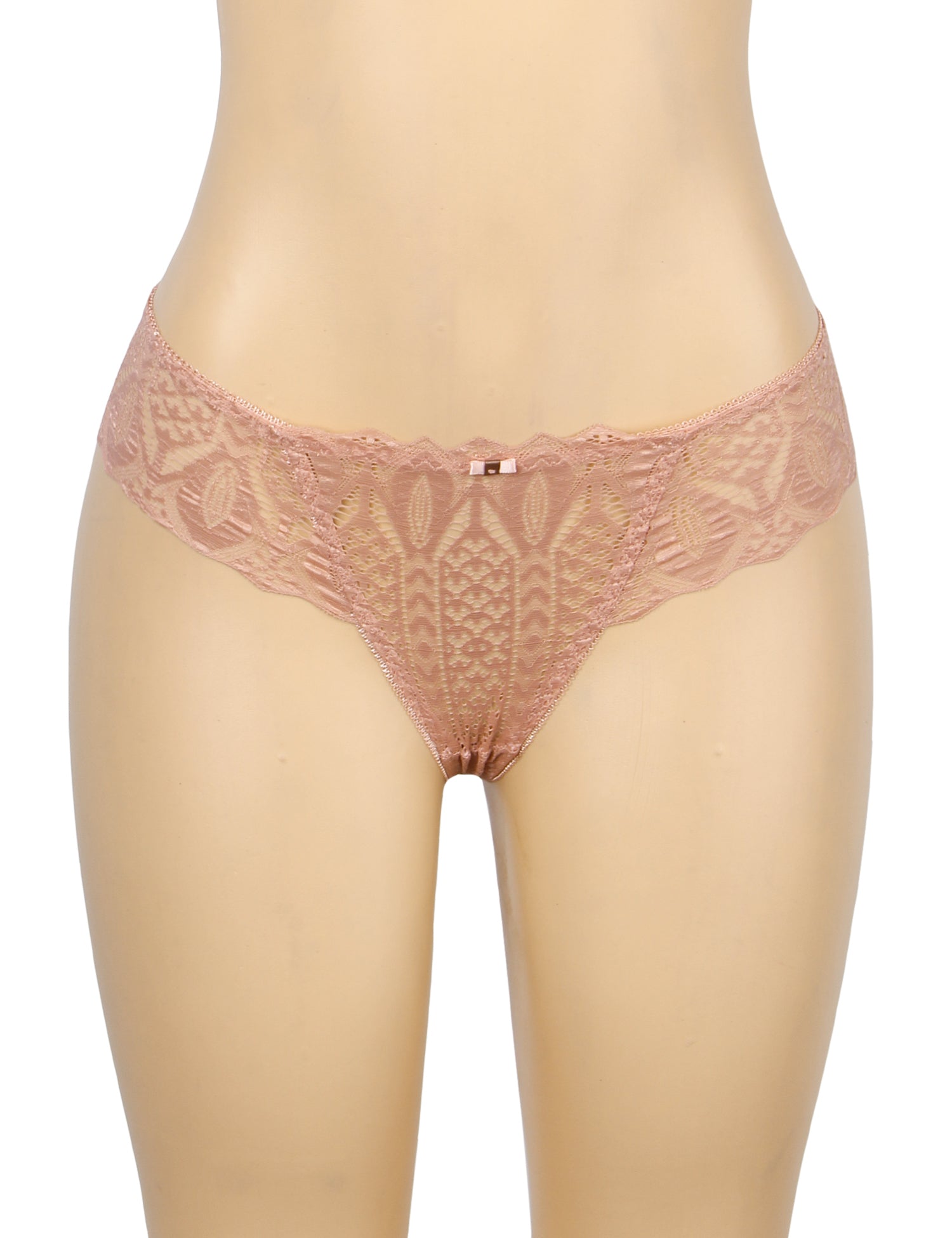 Velour & Co Women's Lace Knickers Pink - Women's Underwear