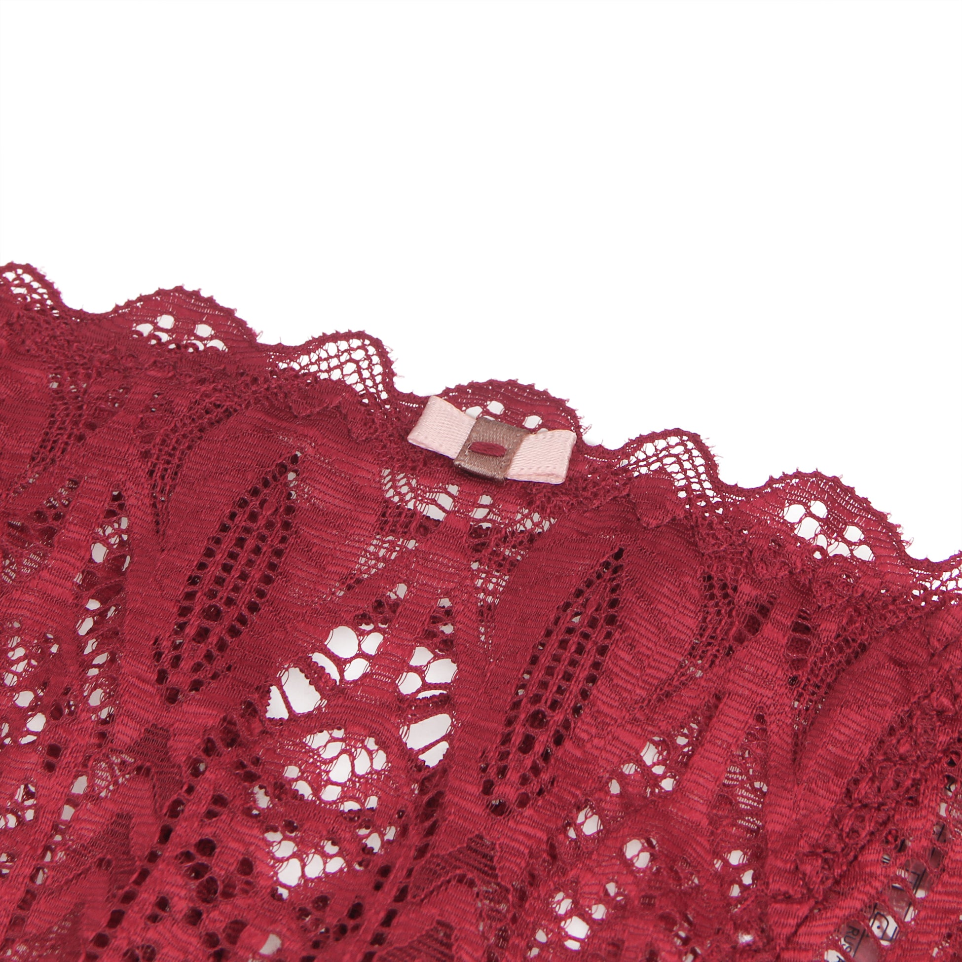 Velour & Co Women's Lace Knickers Burgundy - Women's Underwear