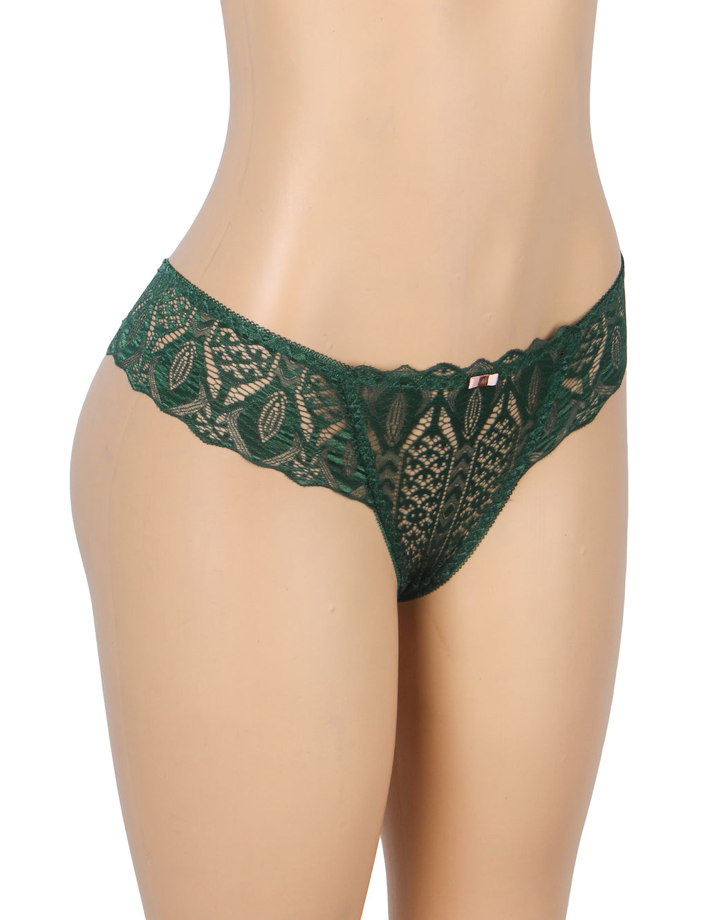 Velour & Co Women's Lace Knickers Green - Women's Underwear