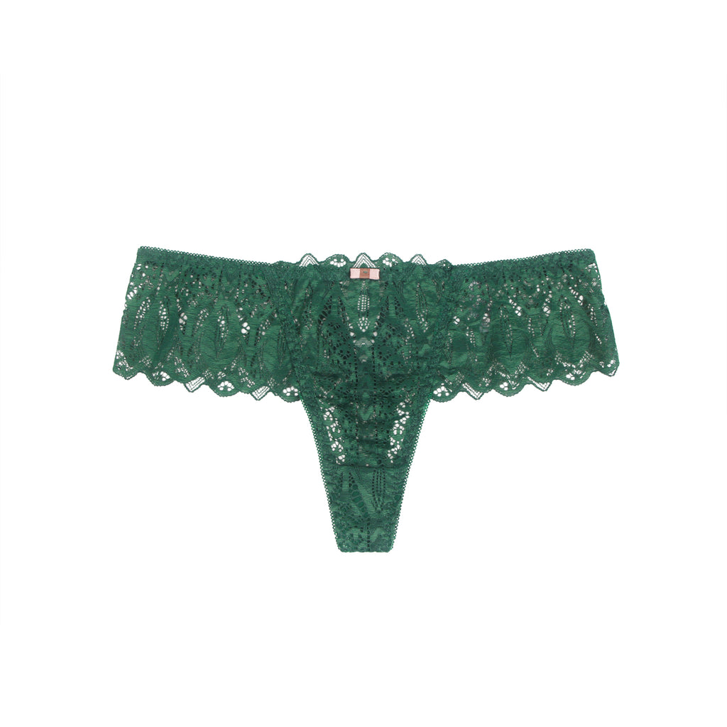 Velour & Co Women's Lace Knickers Green - Women's Underwear