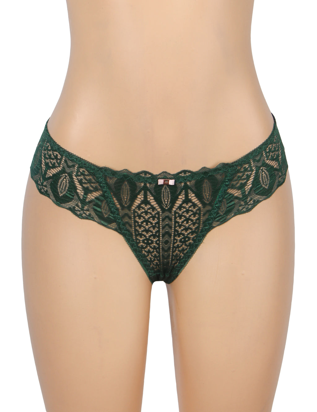 Velour & Co Women's Lace Knickers Green - Women's Underwear