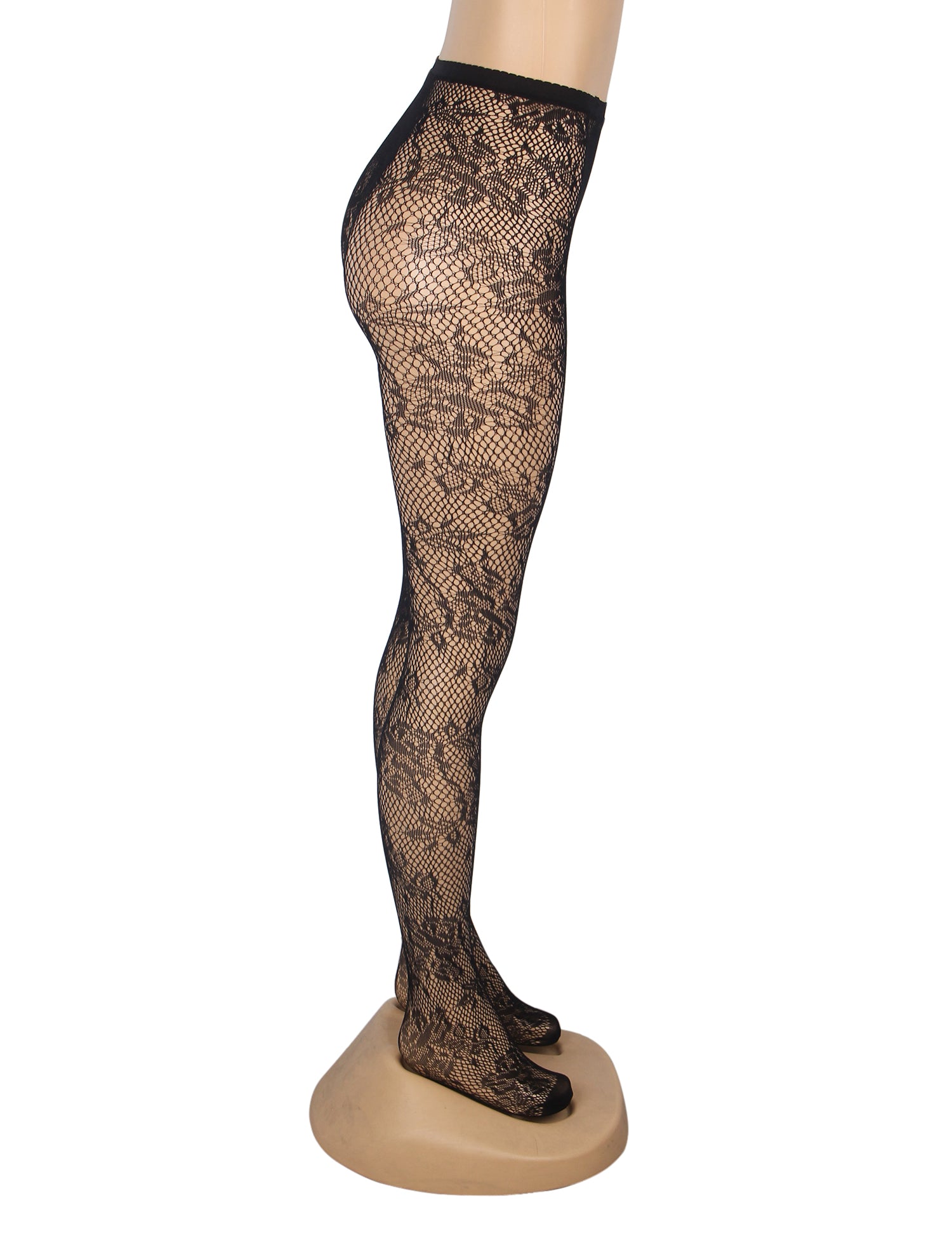 Velour & Co Women's Lace Top Stockings Black - Hold-Up Hosiery