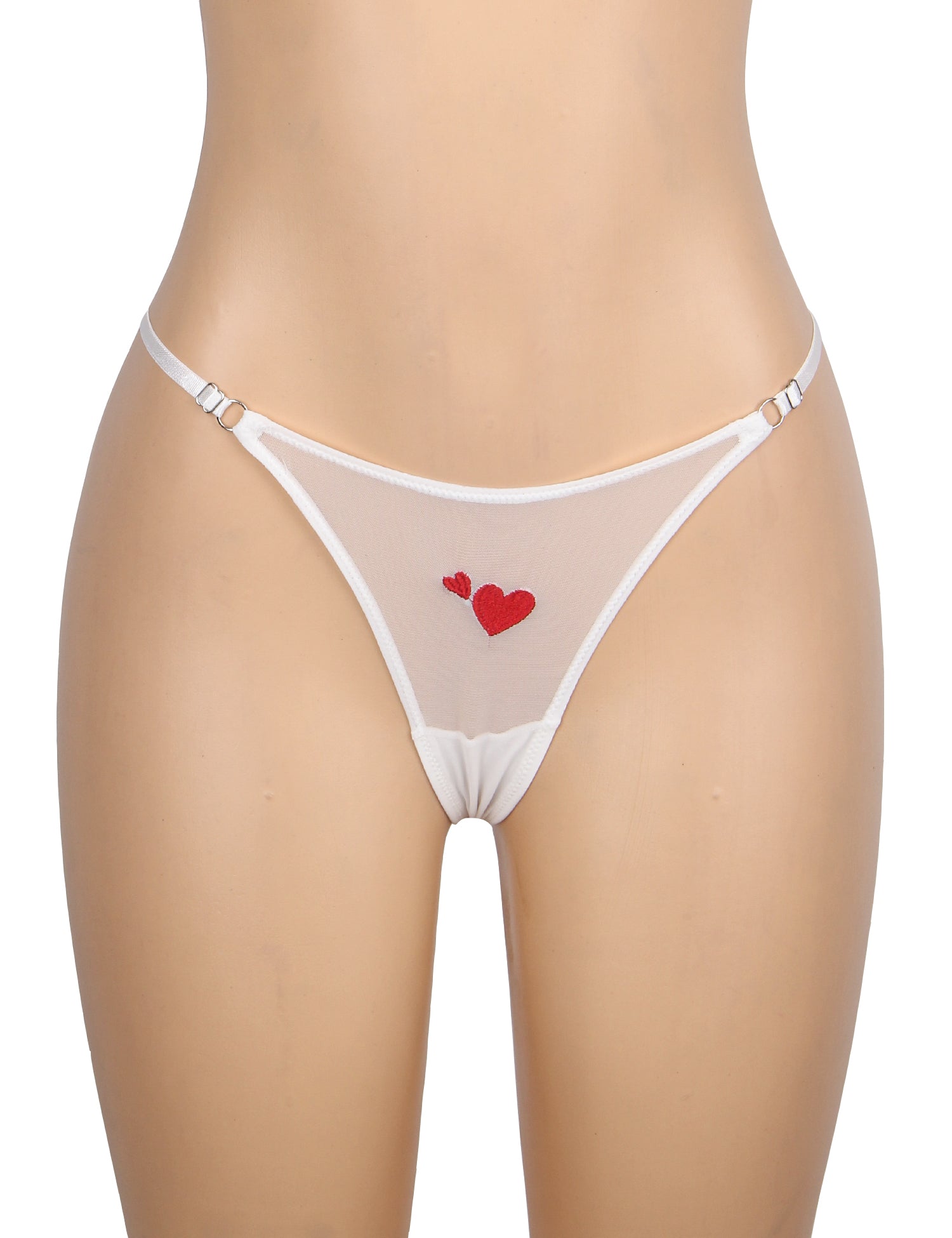 Velour & Co Women's Lace Thong White - Low Rise Knickers