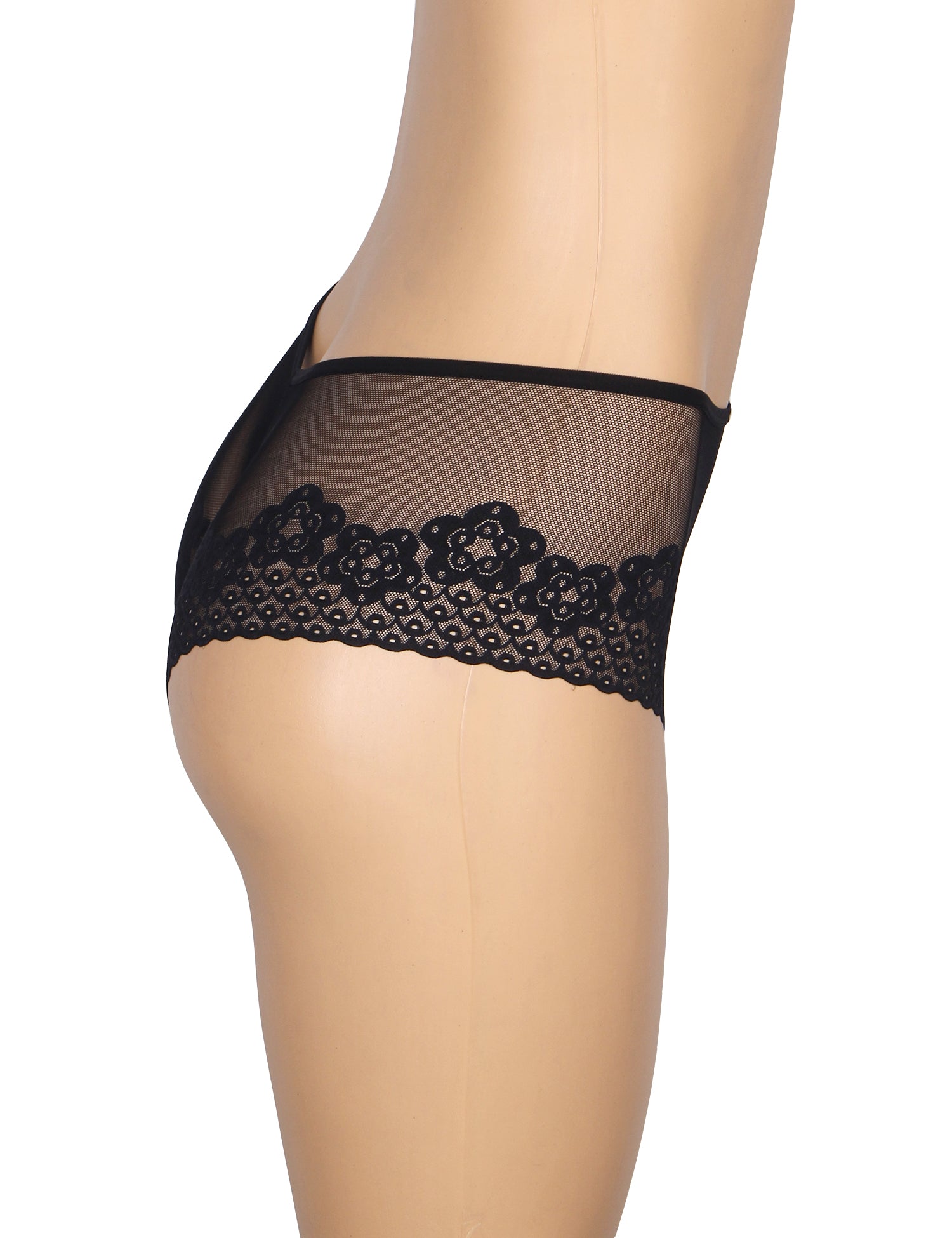 Velour & Co Women's Lace Knickers Black - Women's Underwear