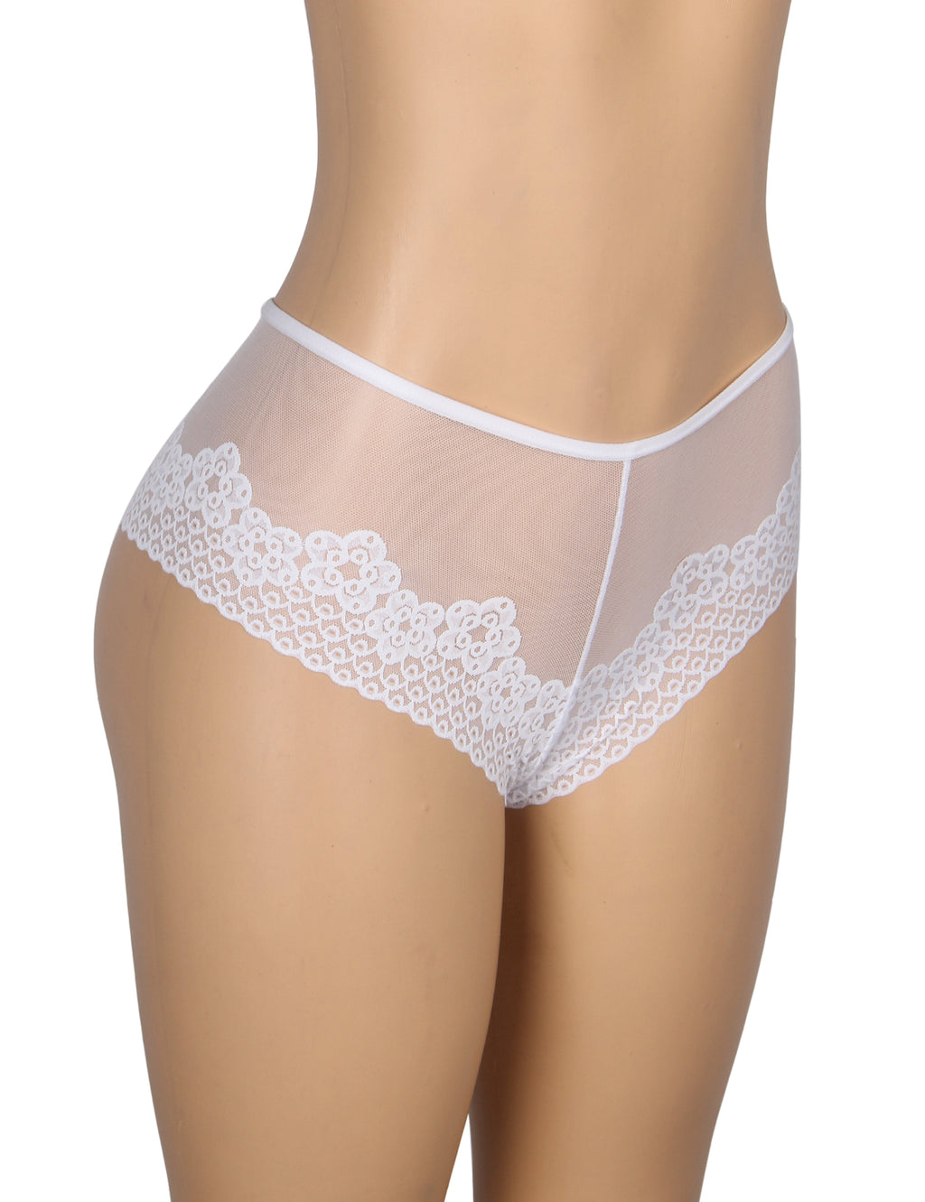Velour & Co Women's Lace Knickers White - Women's Underwear