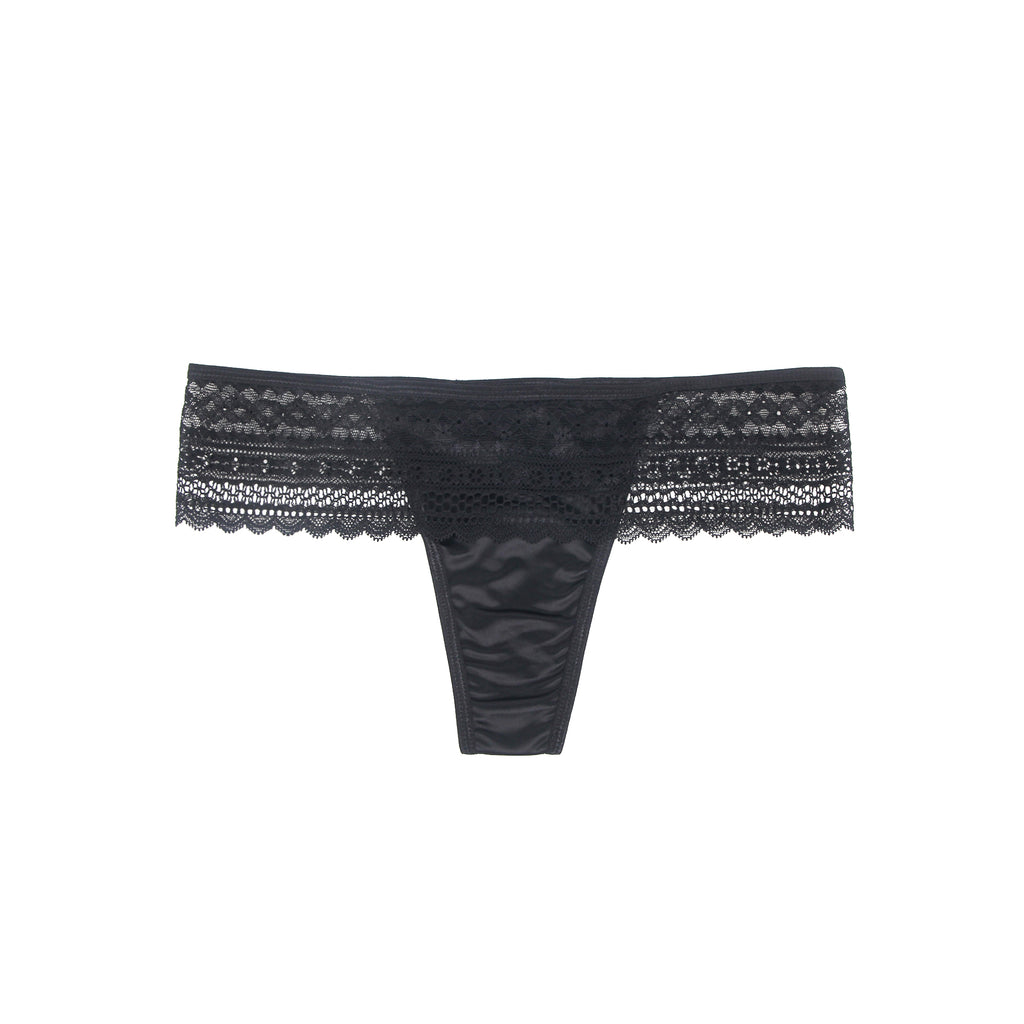 Velour & Co Women's Lace Knickers Black - Women's Underwear