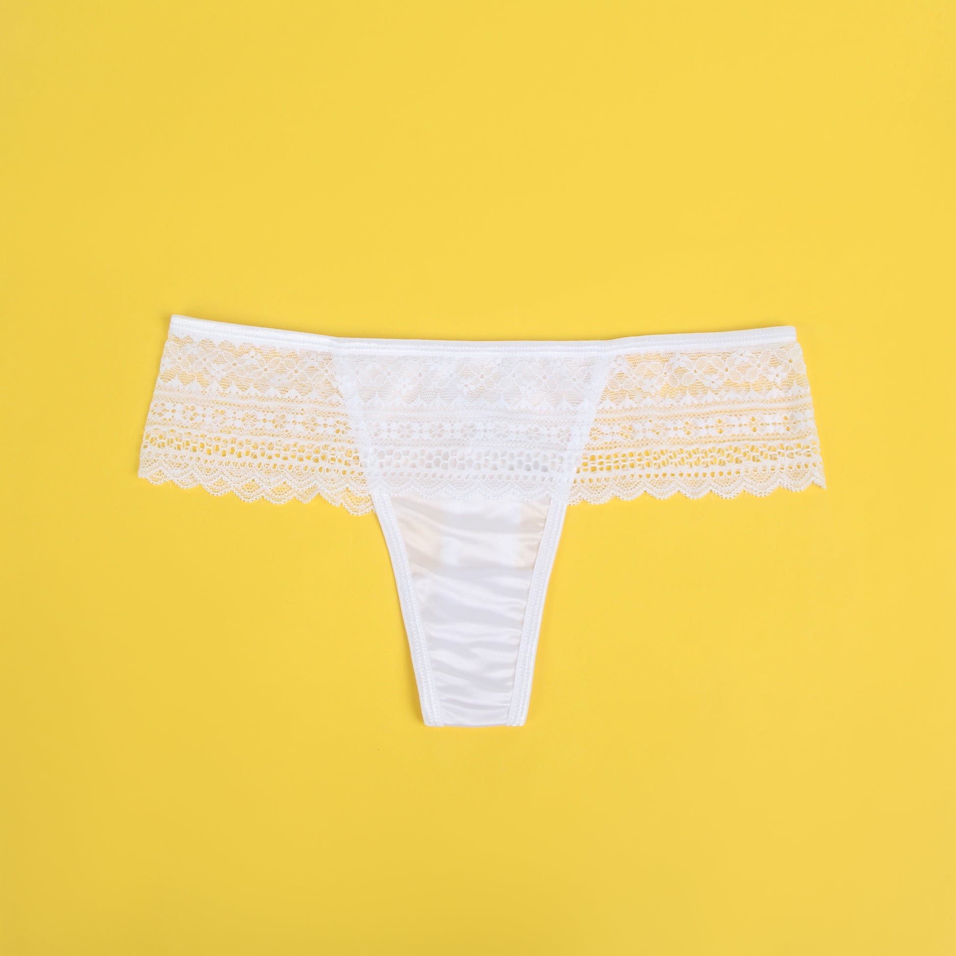 Velour & Co Women's Lace Knickers White - Women's Underwear