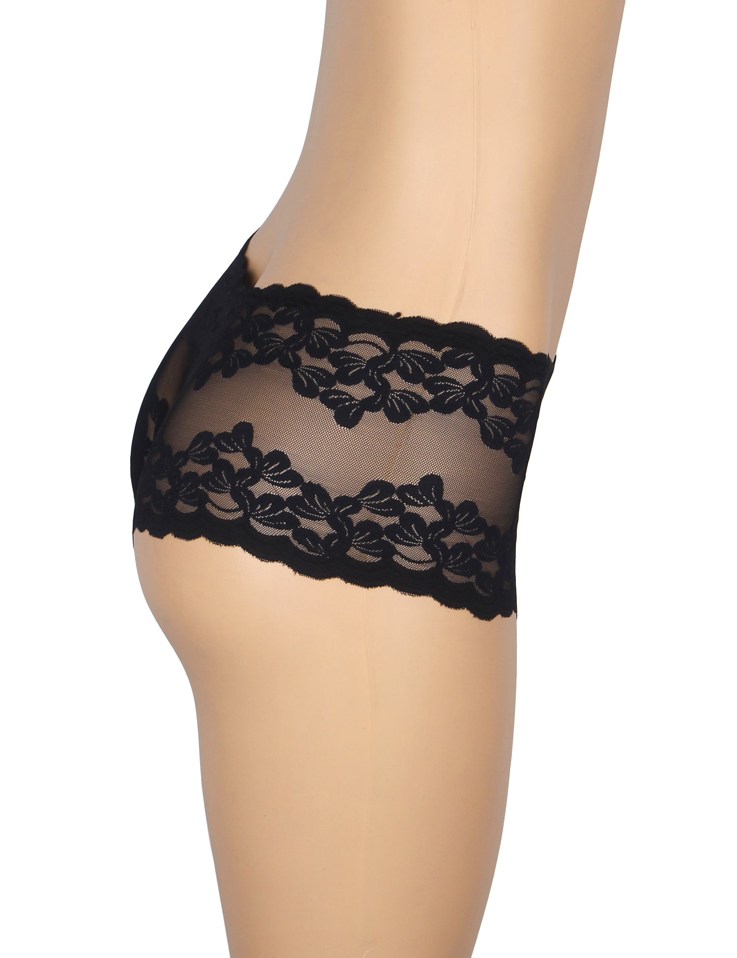Velour & Co Women's Lace Knickers Black - Women's Underwear