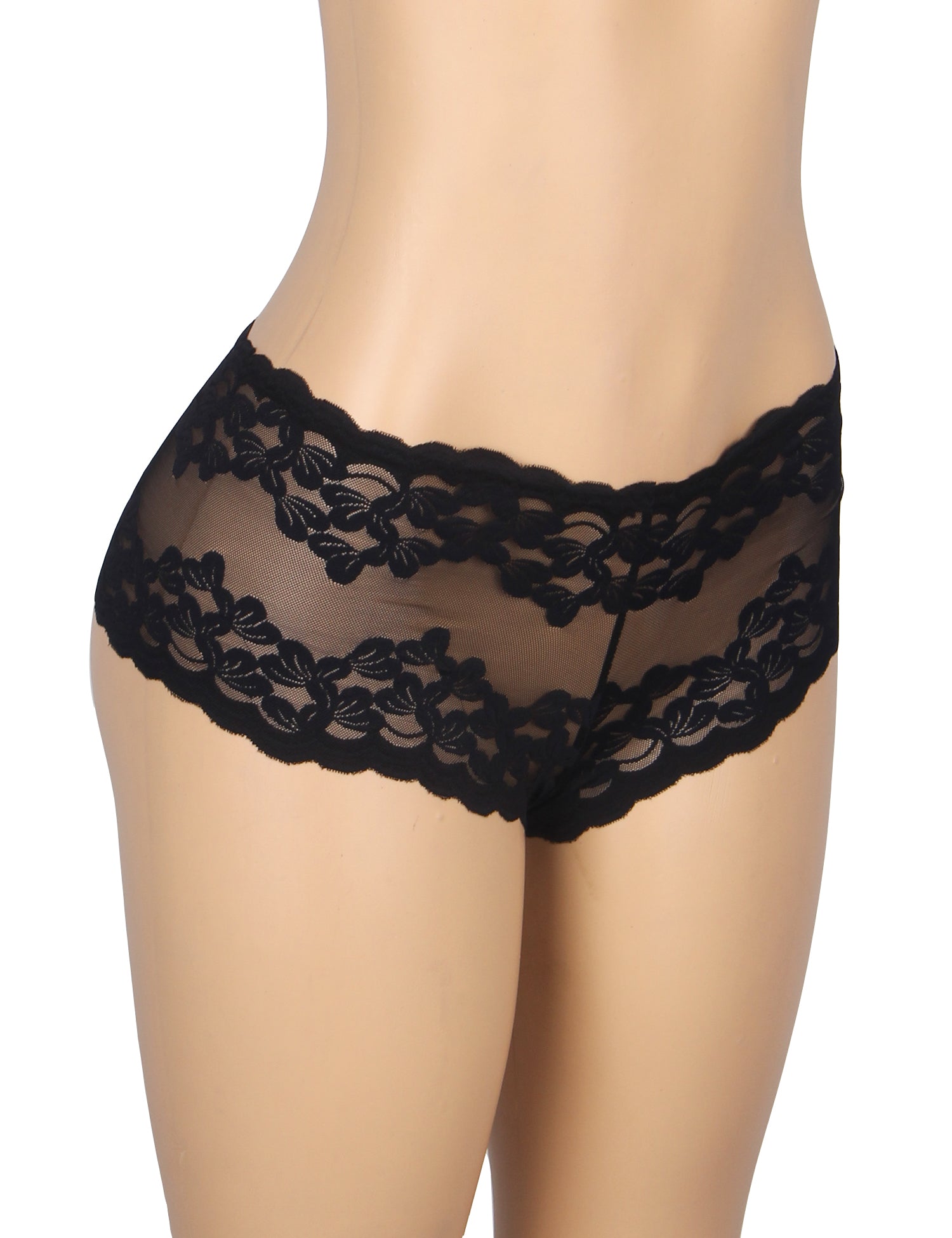Velour & Co Women's Lace Knickers Black - Women's Underwear