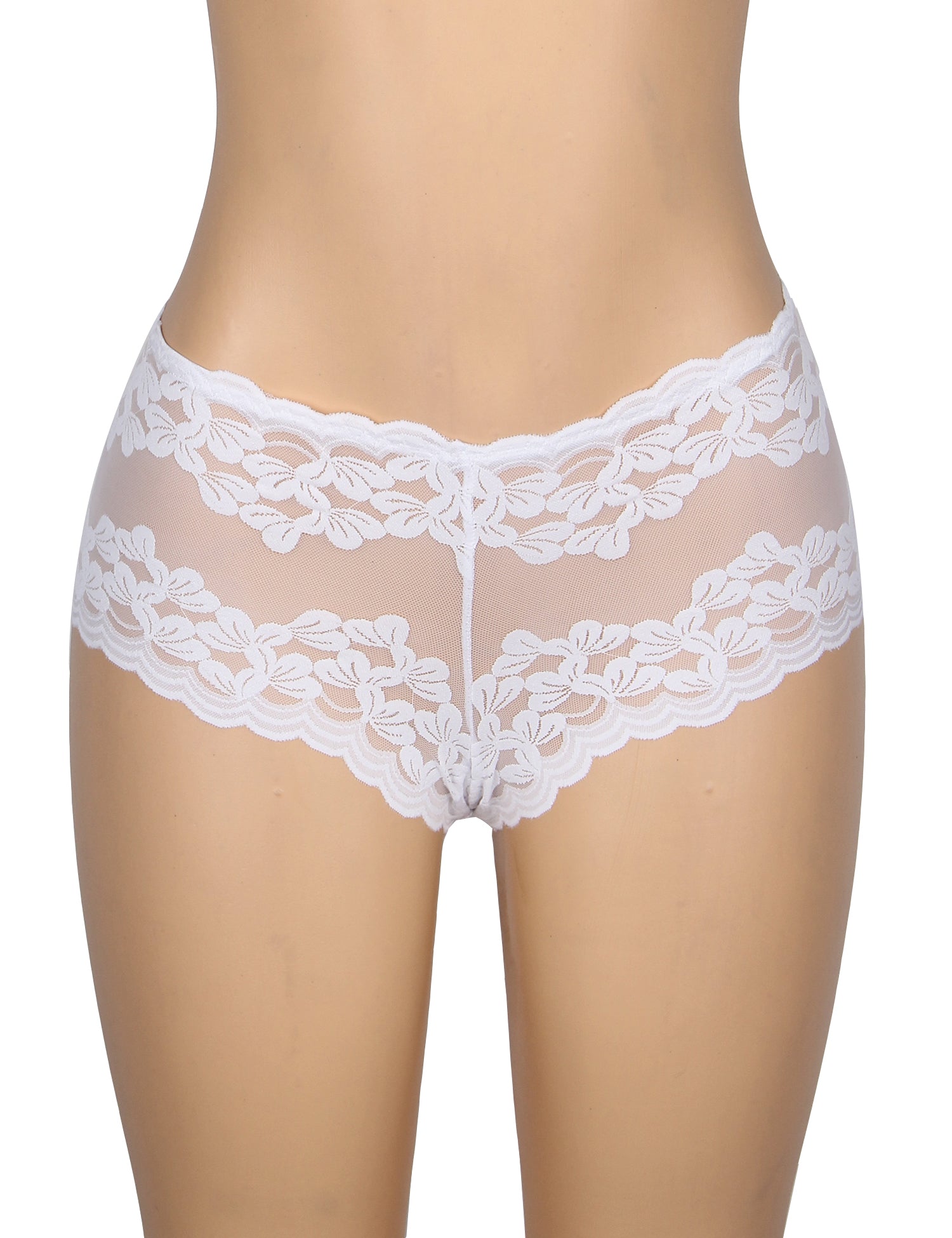 Velour & Co Women's Lace Knickers White - Women's Underwear