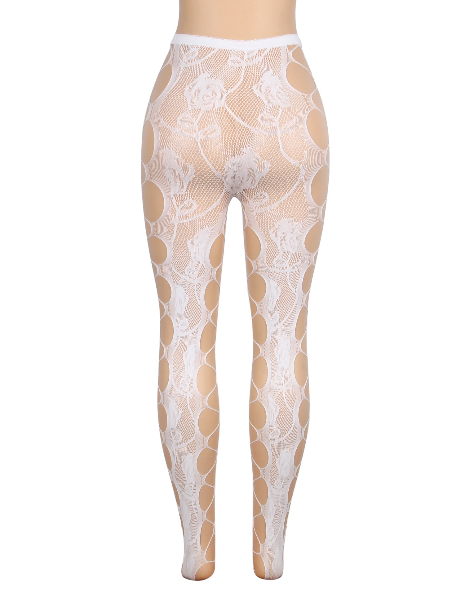 Velour & Co Women's Lace Top Stockings White - Hold-Up Hosiery