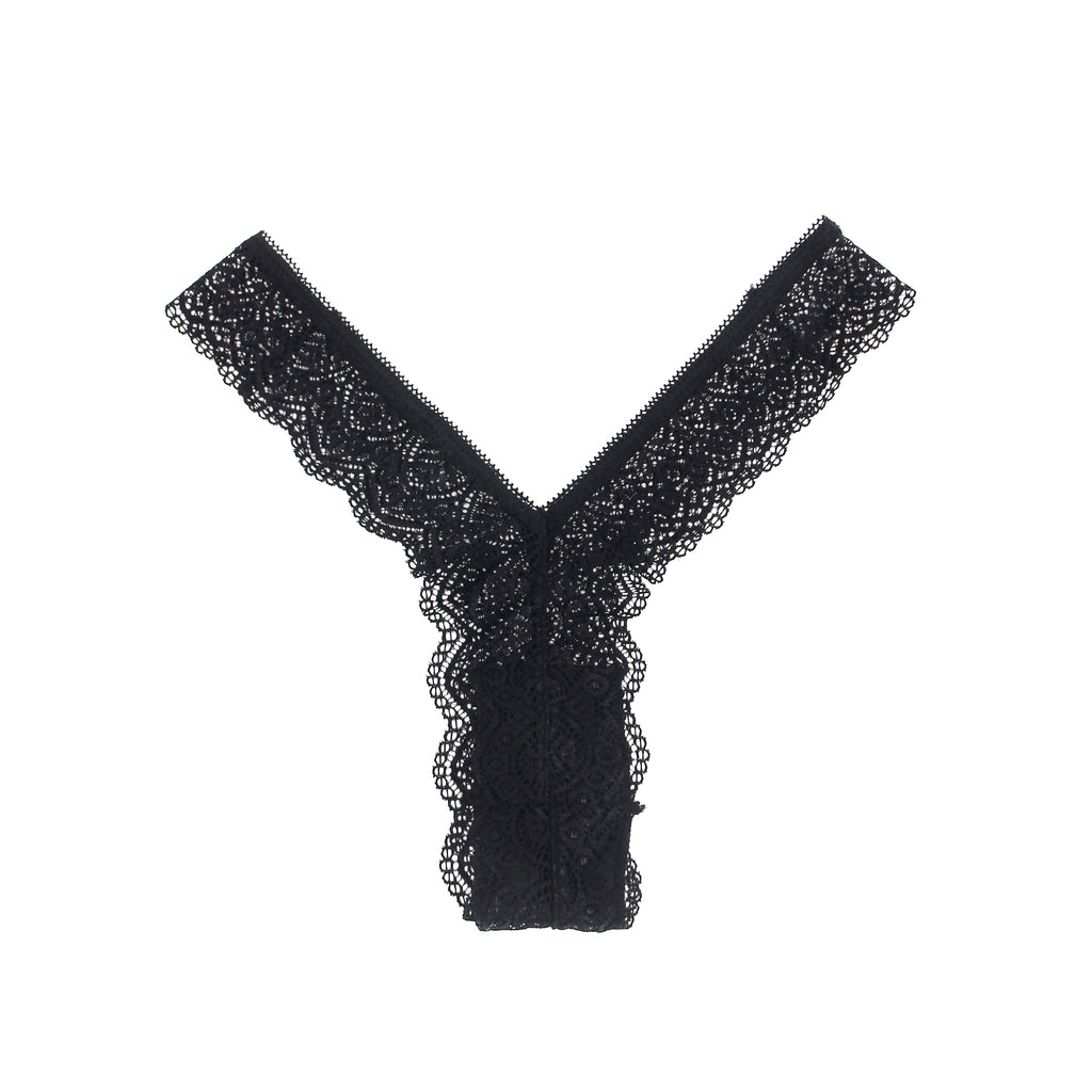 Velour & Co Women's Lace Knickers Black - Women's Underwear