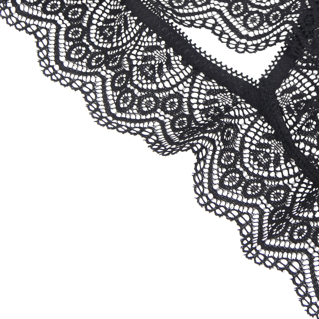 Velour & Co Women's Lace Knickers Black - Women's Underwear