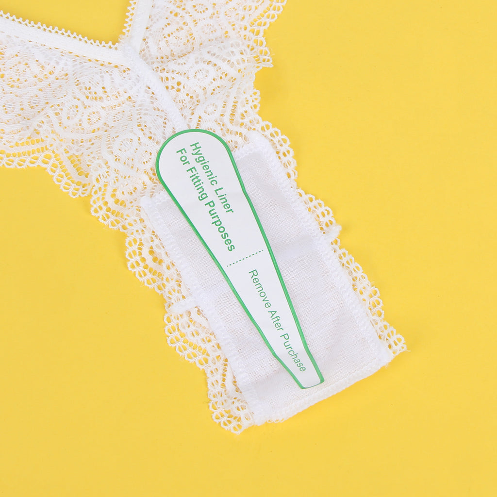 Velour & Co Women's Lace Knickers White - Women's Underwear