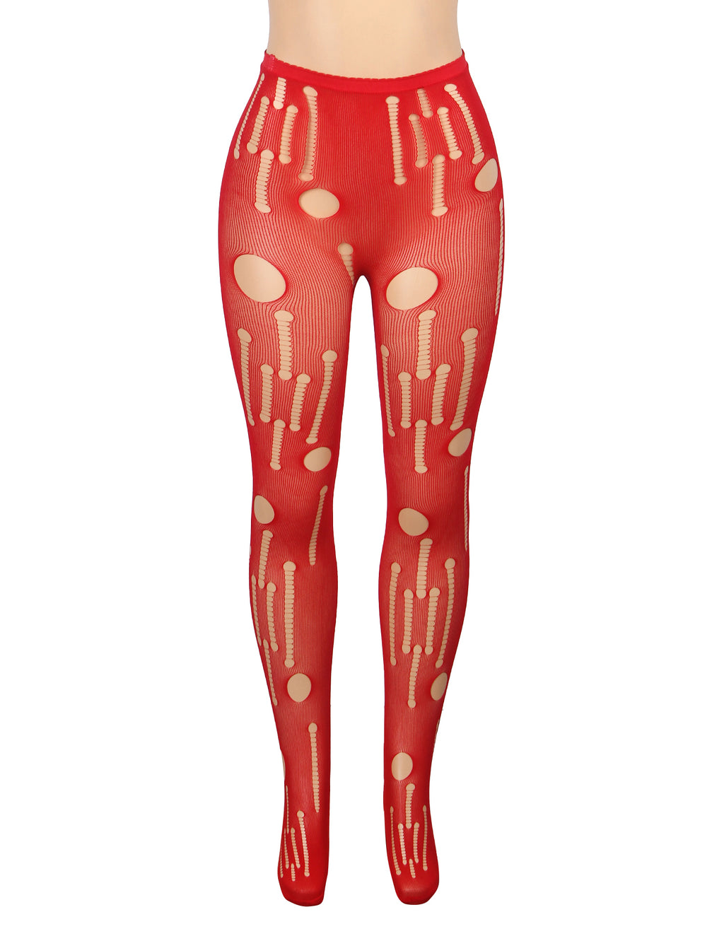 Velour & Co Women's Lace Top Stockings Red - Hold-Up Hosiery
