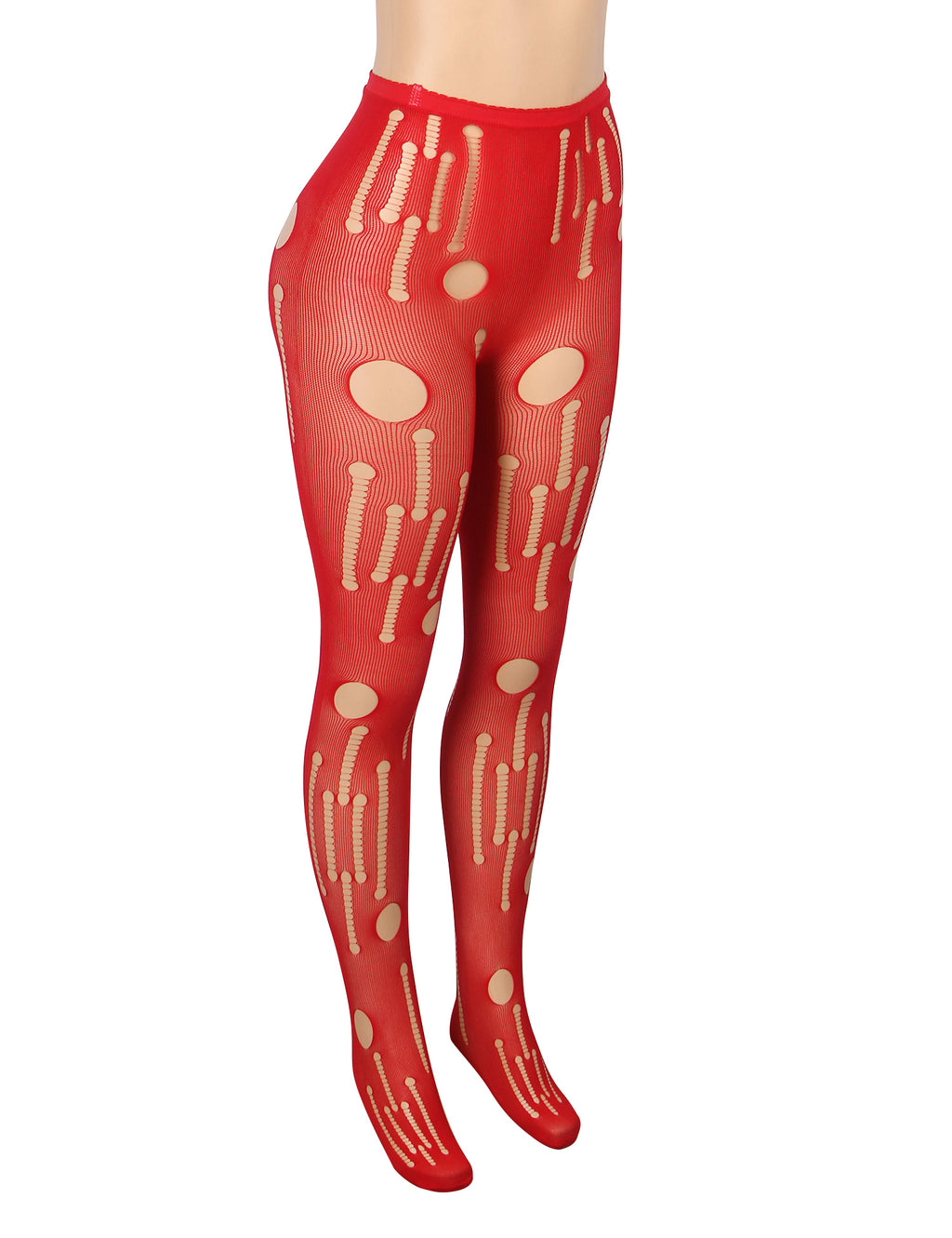 Velour & Co Women's Lace Top Stockings Red - Hold-Up Hosiery