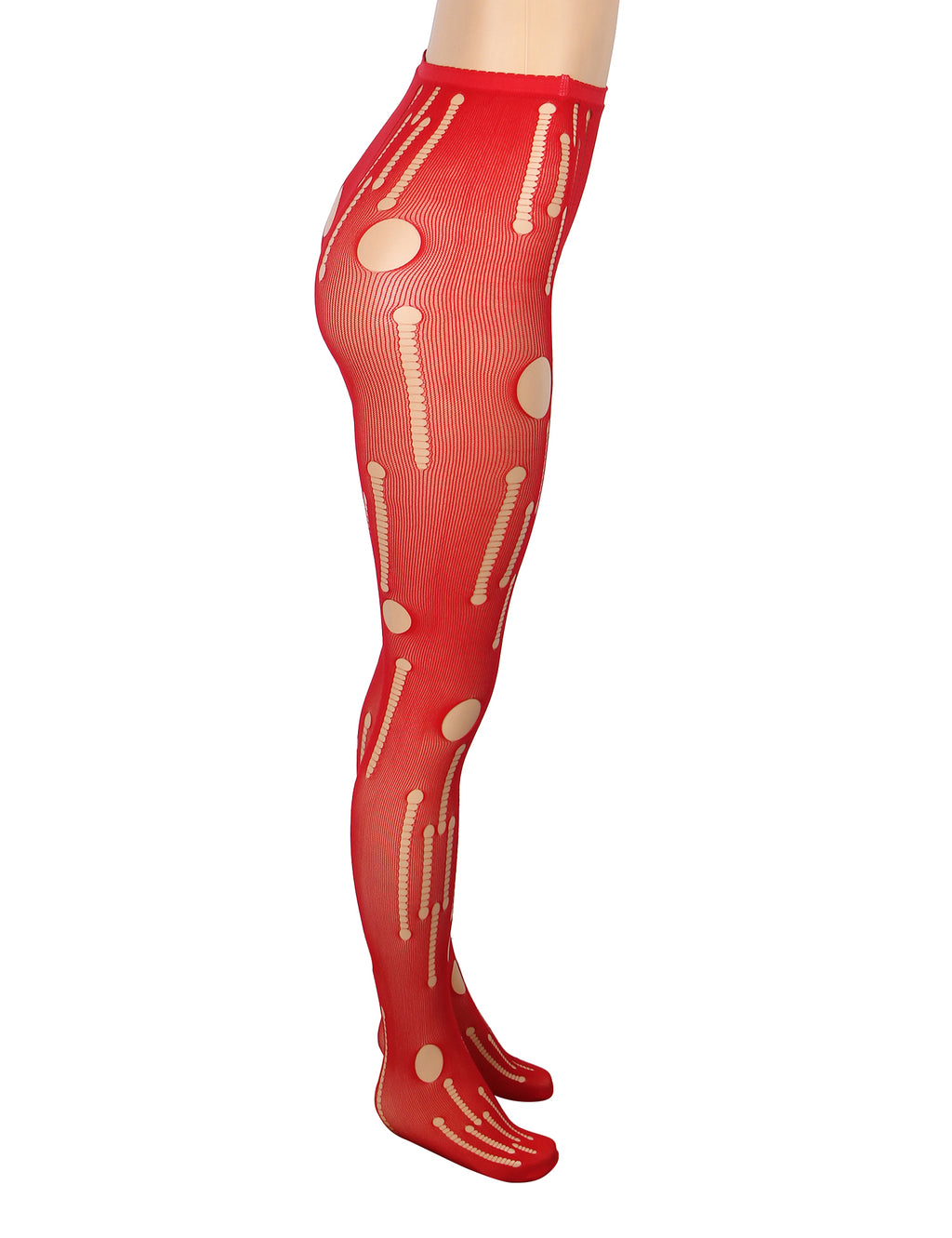 Velour & Co Women's Lace Top Stockings Red - Hold-Up Hosiery