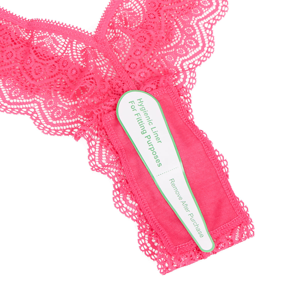 Velour & Co Women's Lace Knickers Rose - Women's Underwear