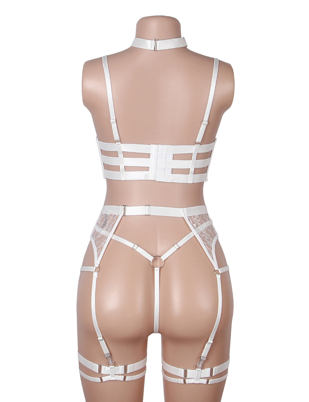 Velour & Co Women's Matching Bra & Knickers Set White - Lingerie Set