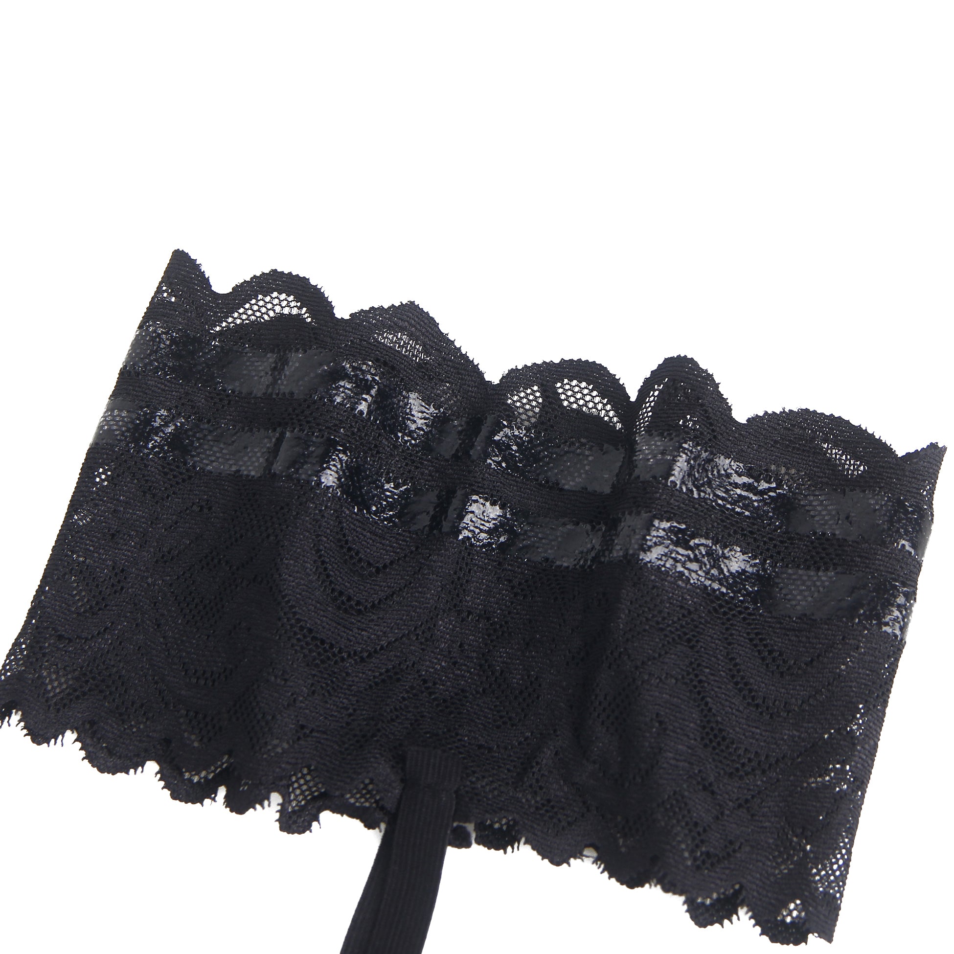 Velour & Co Women's Lace Top Stockings Black - Hold-Up Hosiery
