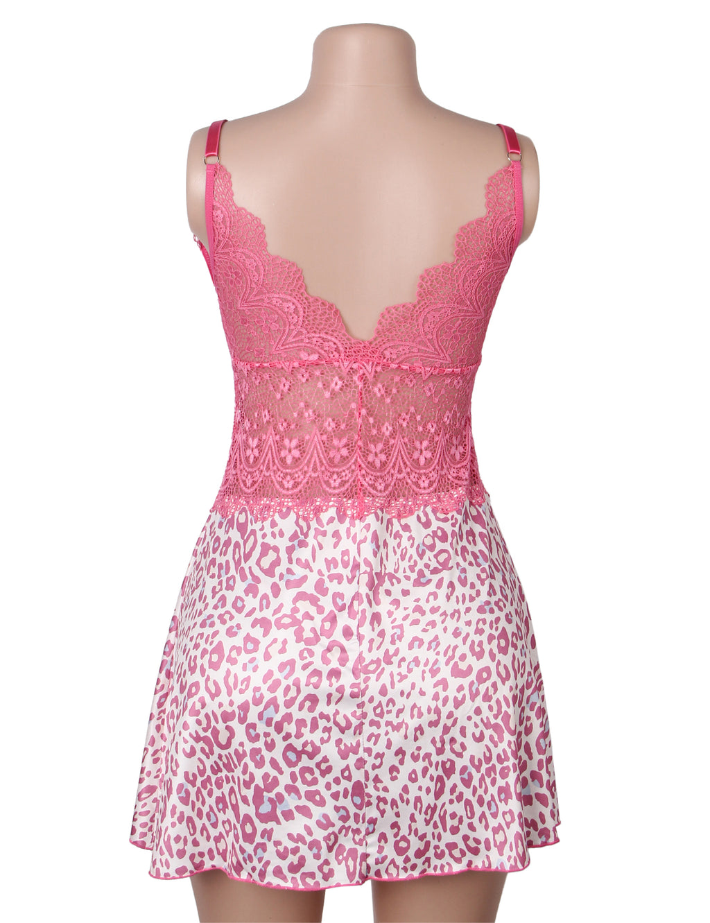 Velour & Co Women's Lace Babydoll PInk