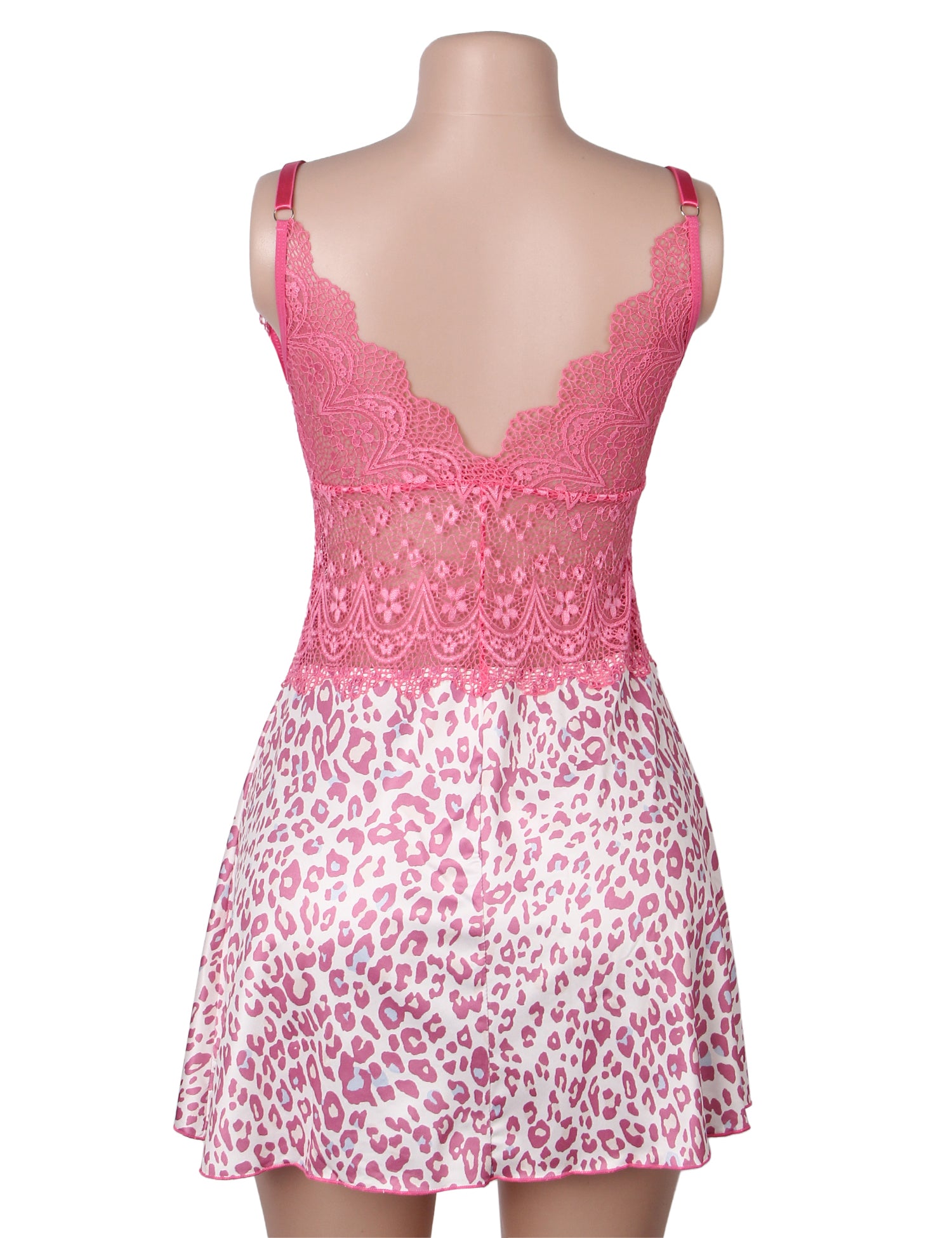 Velour & Co Women's Lace Babydoll PInk