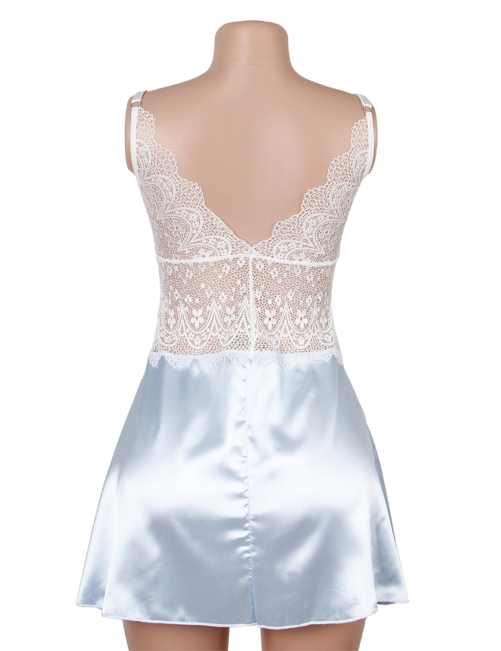Velour & Co Women's Lace Babydoll Blue