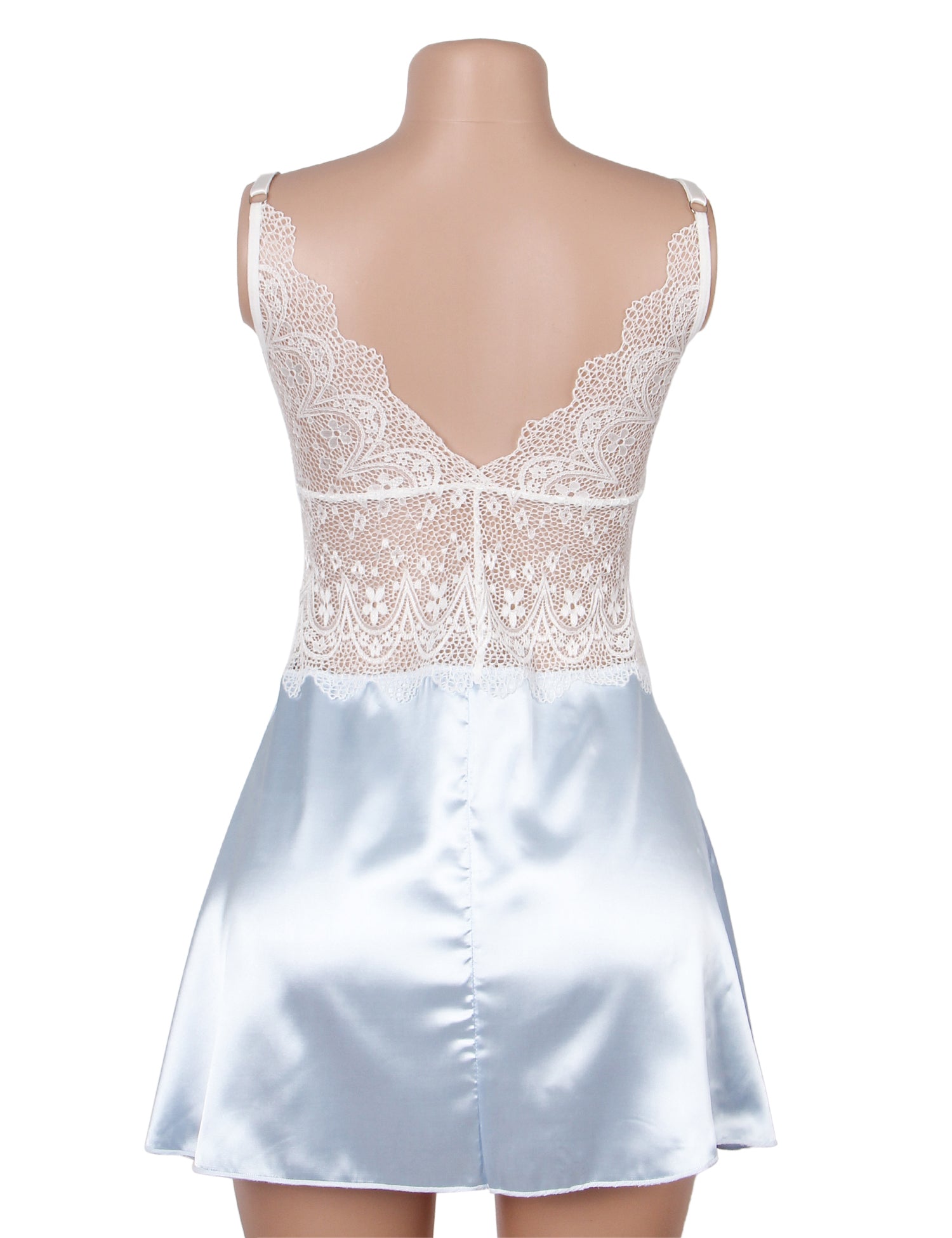 Velour & Co Women's Lace Babydoll Blue
