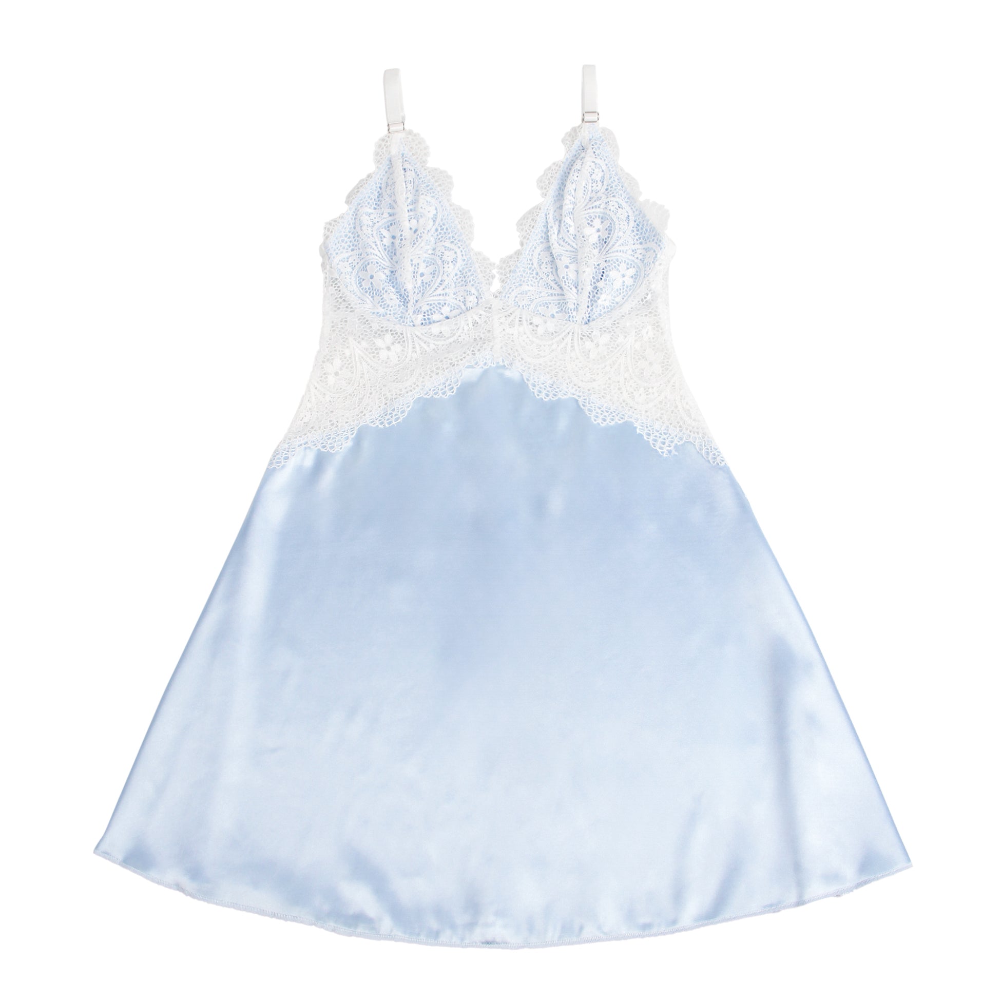 Velour & Co Women's Lace Babydoll Blue