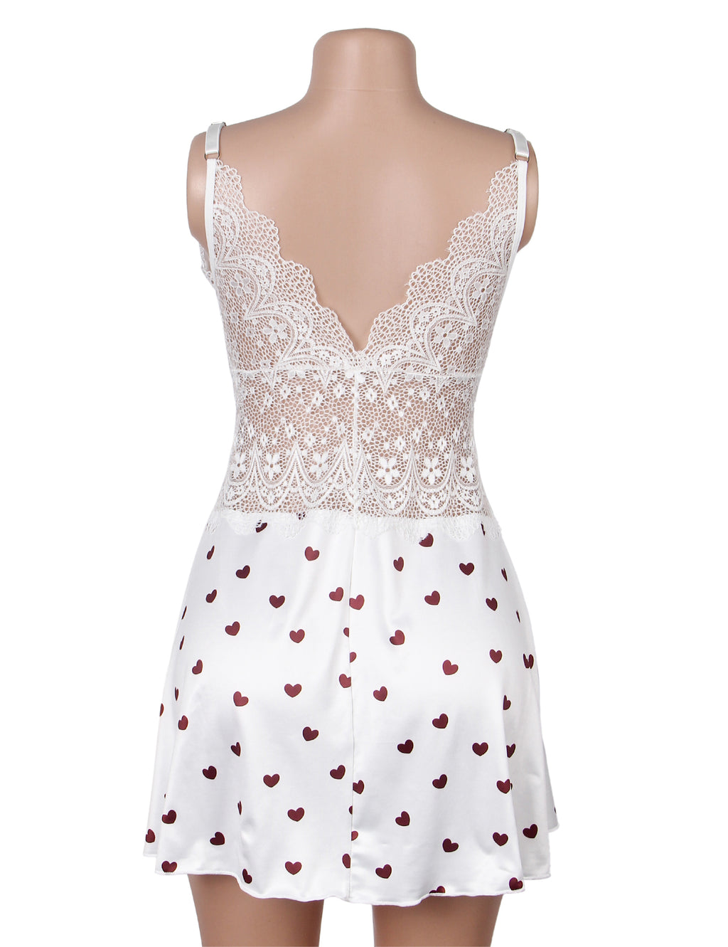 Velour & Co Women's Lace Babydoll White