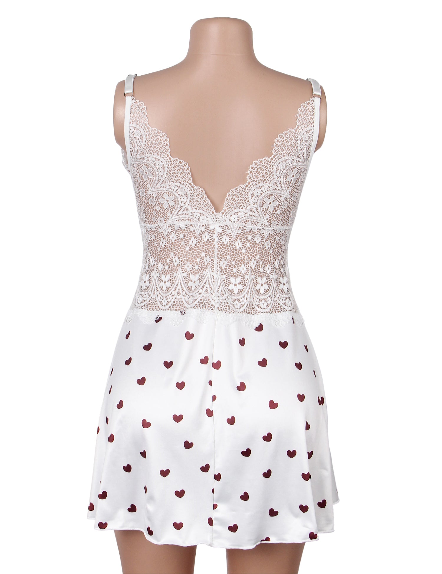 Velour & Co Women's Lace Babydoll White