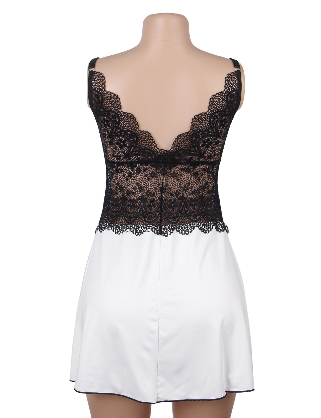 Velour & Co Women's Lace Babydoll White