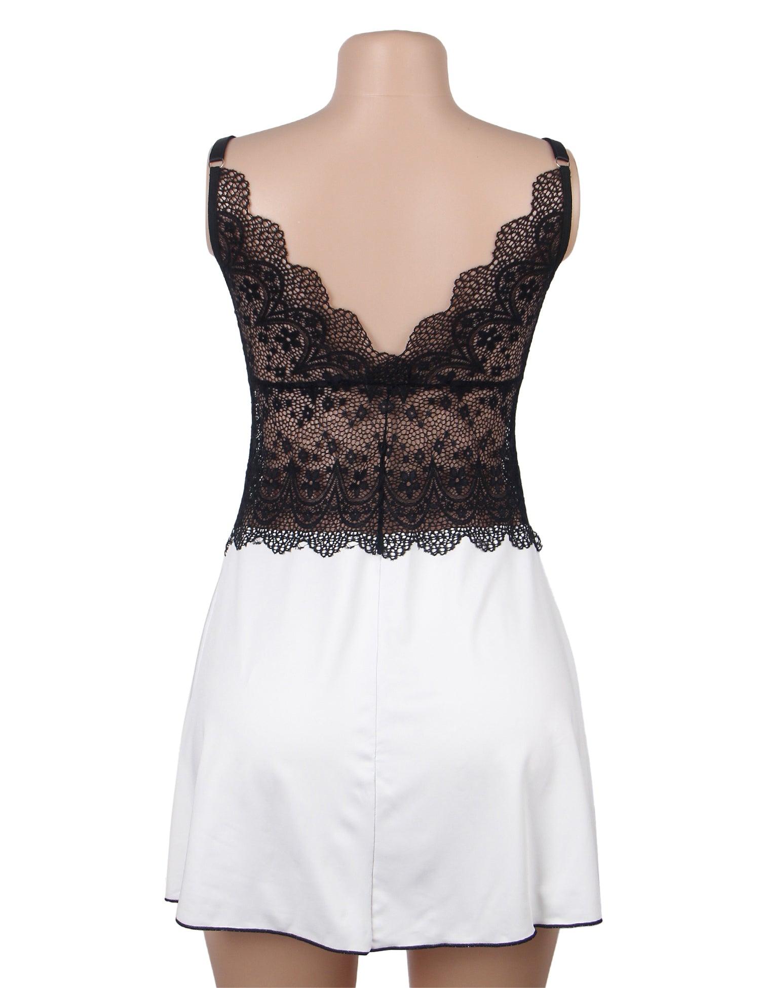Velour & Co Women's Lace Babydoll White
