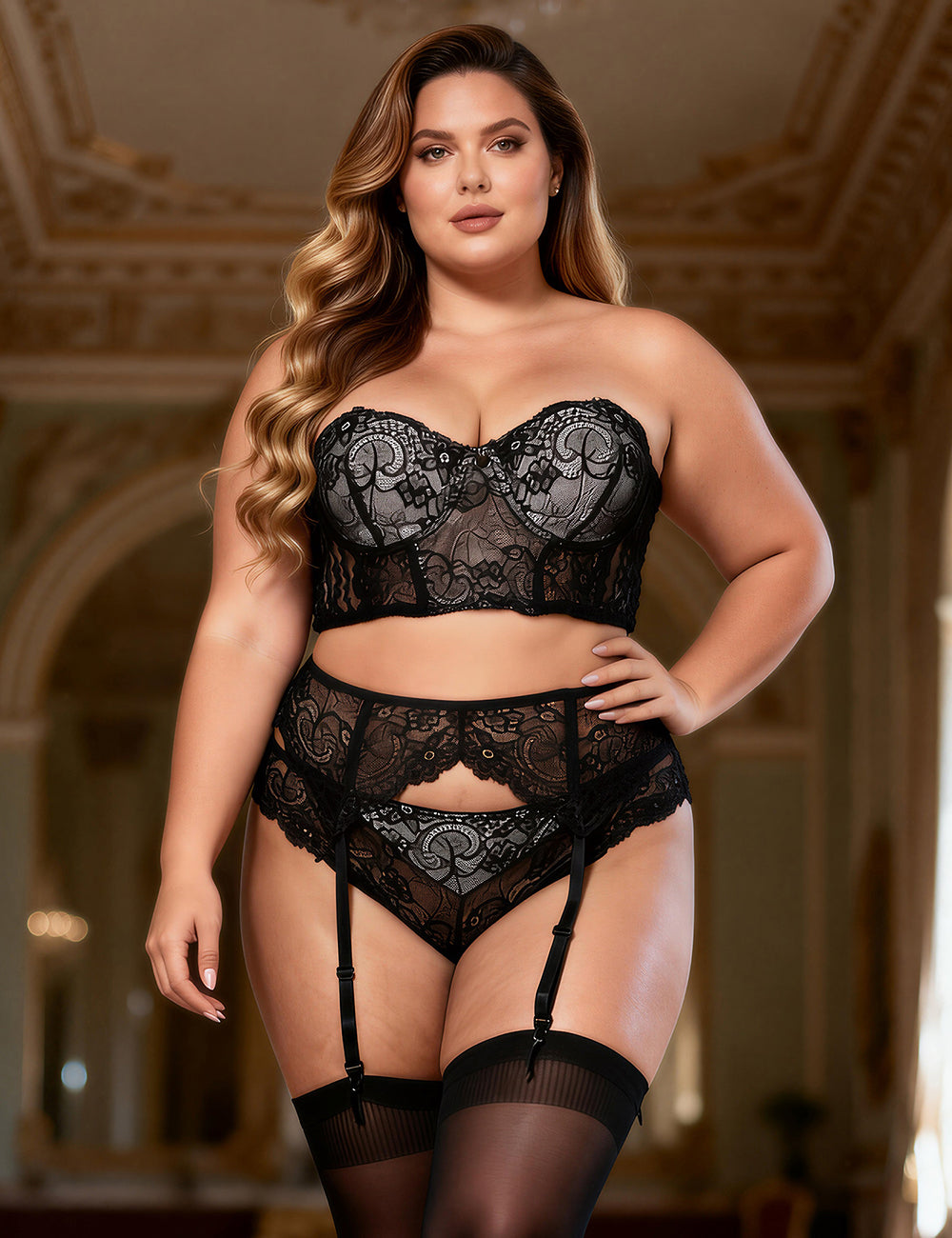 Velour & Co Women's Matching Lingerie Set - Matching Bra & Knickers
