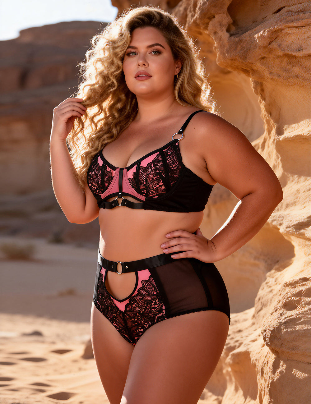 Velour & Co Women's Matching Lingerie Set - Matching Bra & Knickers