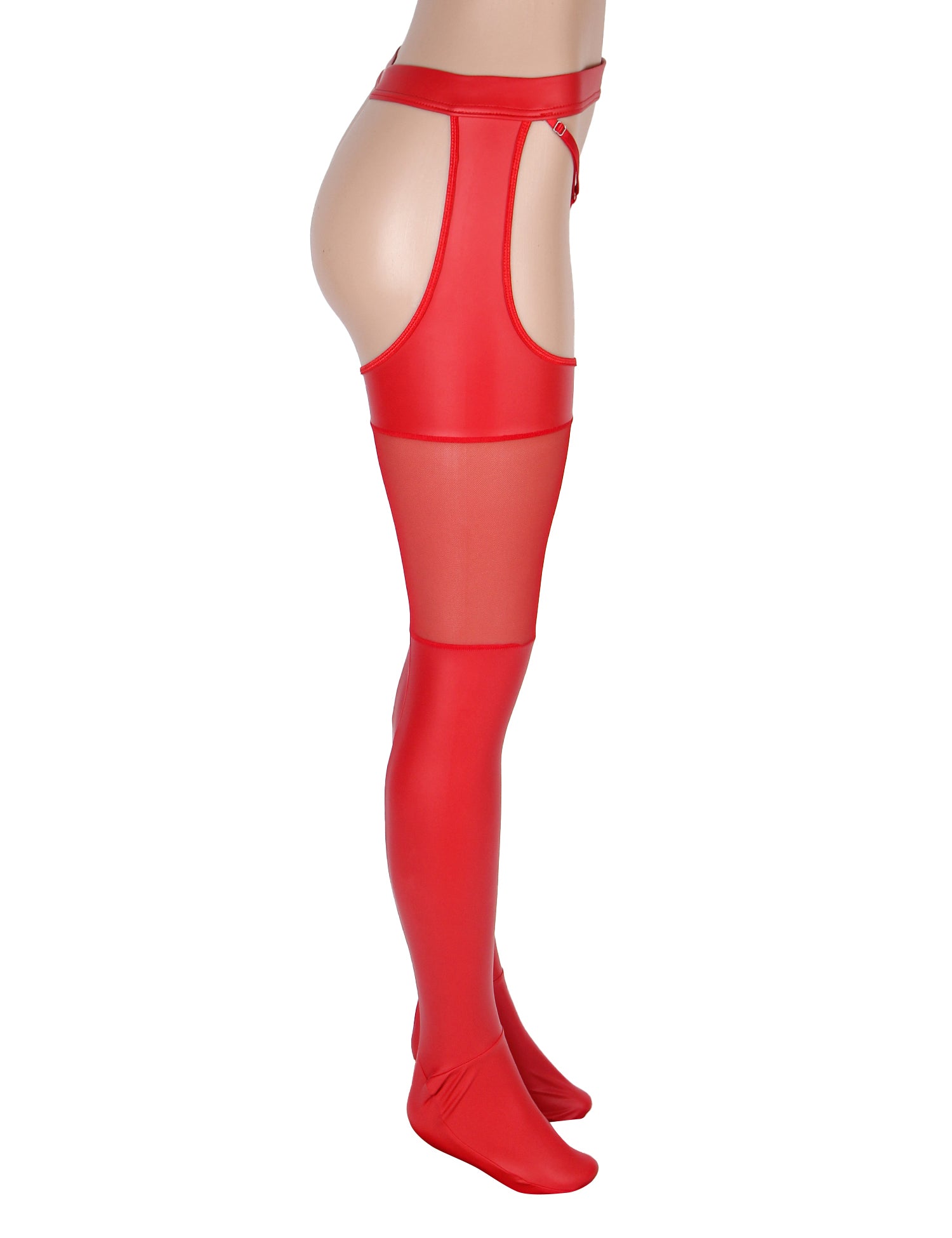Velour & Co Women's Lace Top Stockings Red - Hold-Up Hosiery