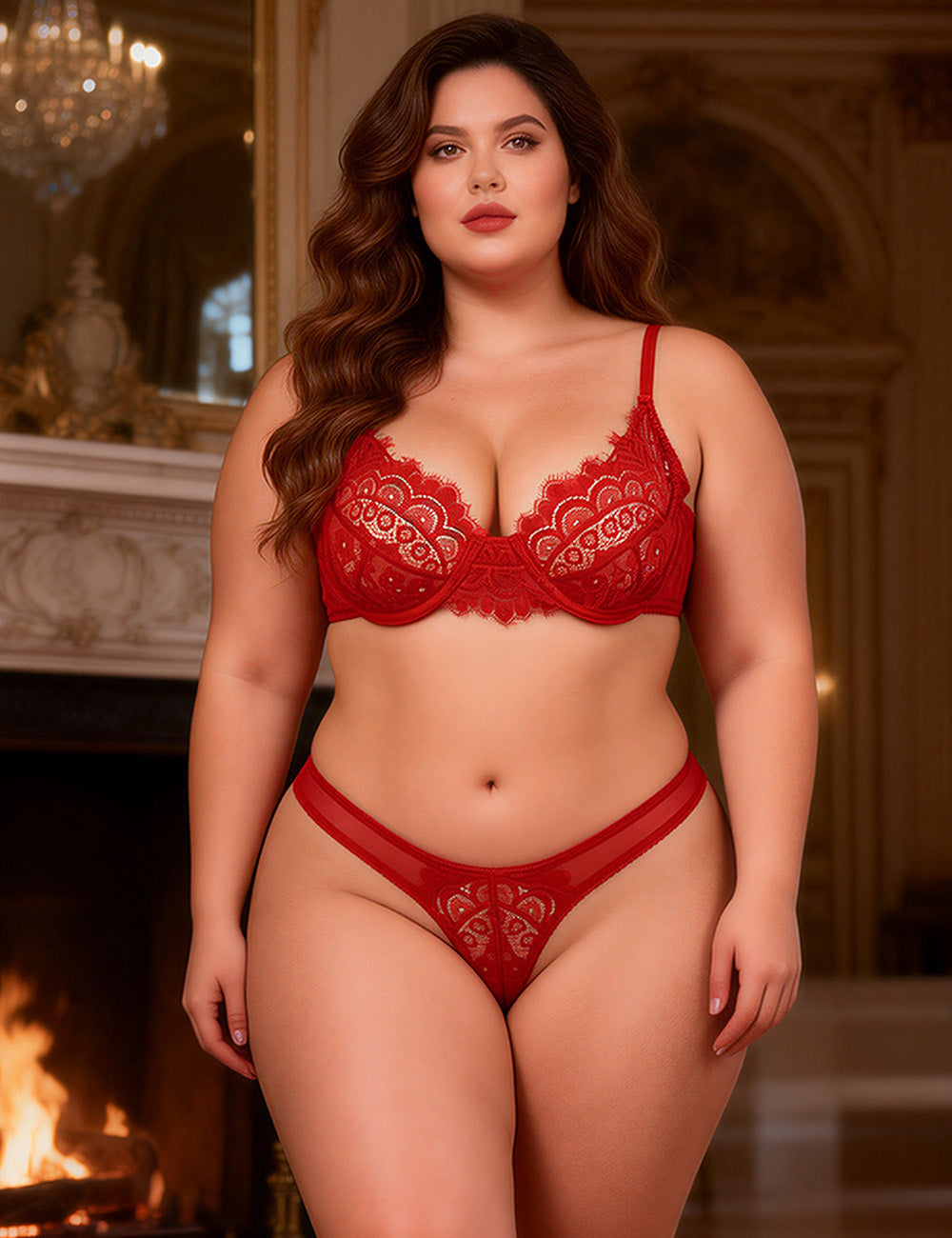Velour & Co Women's Matching Lingerie Set - Matching Bra & Knickers